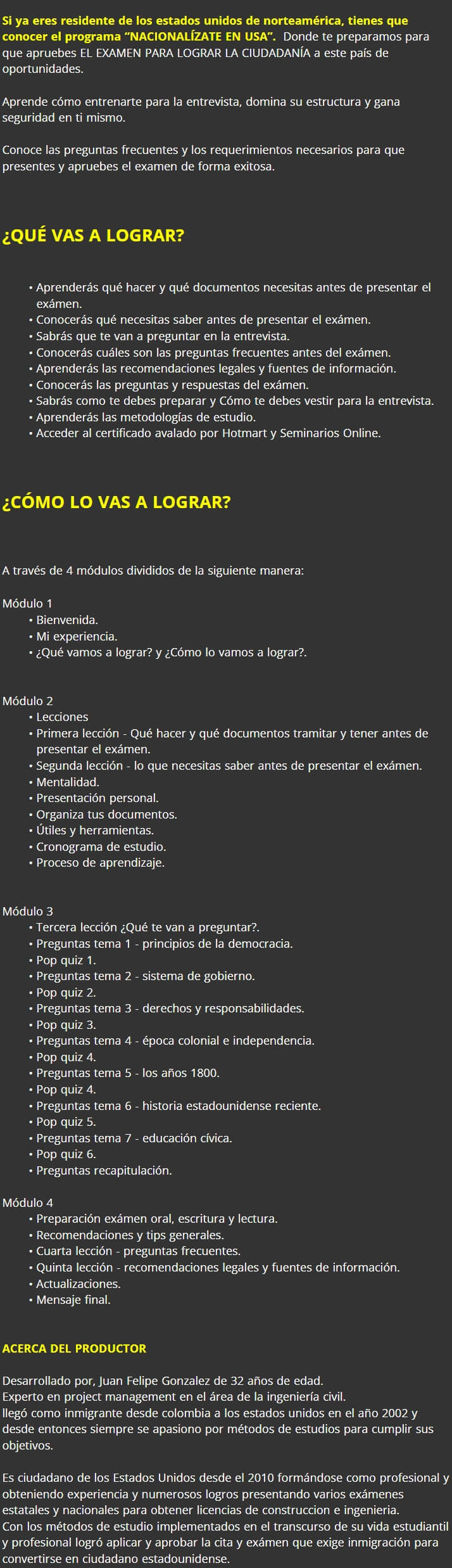 Nacionalizate en Usa Preparacion