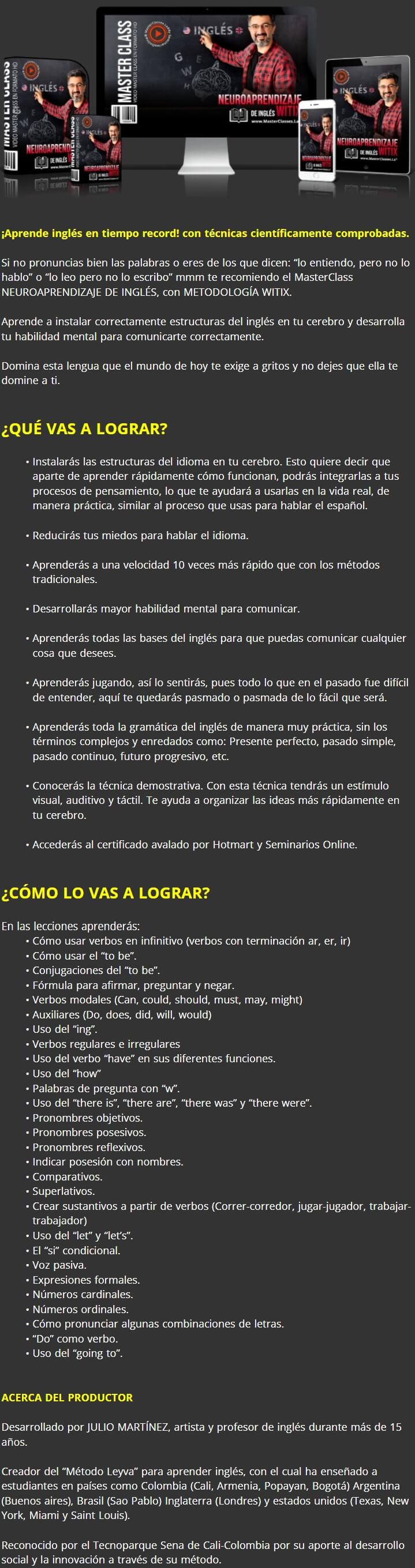 Neuroaprendizaje de Ingles WITIX