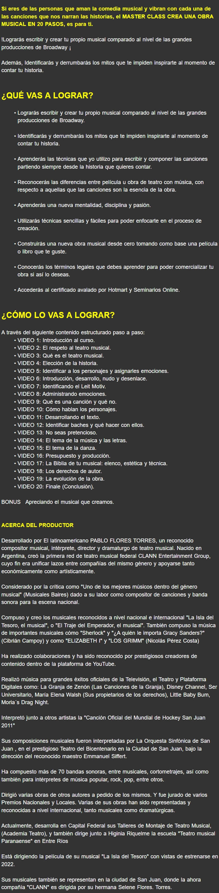 20 Pasos para Crear una Obra Musical desde Cero