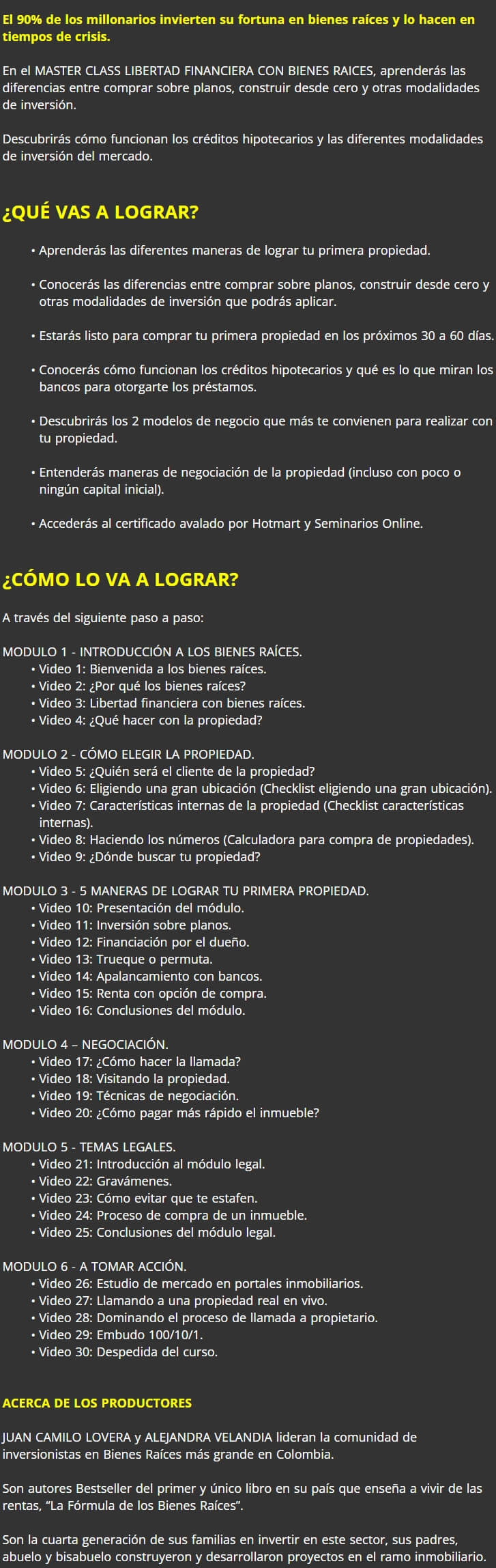 Libertad Financiera con Bienes Raices