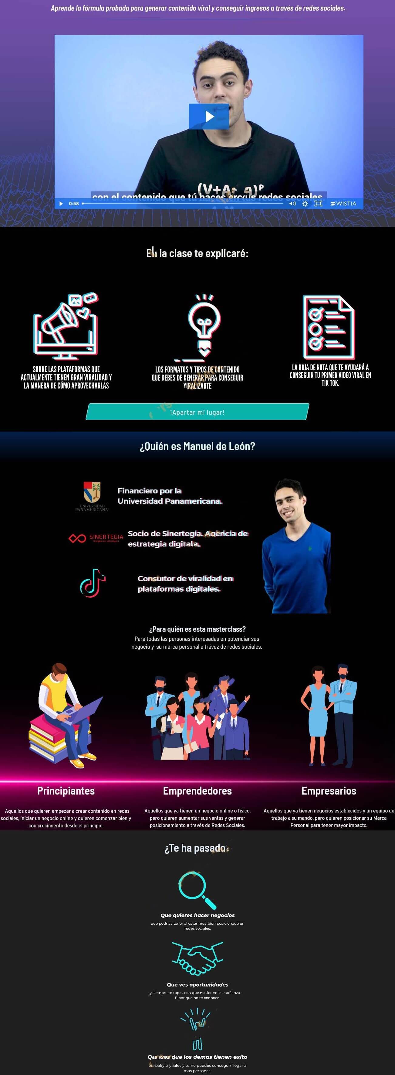 masterclass como hacerte viral en tiktok