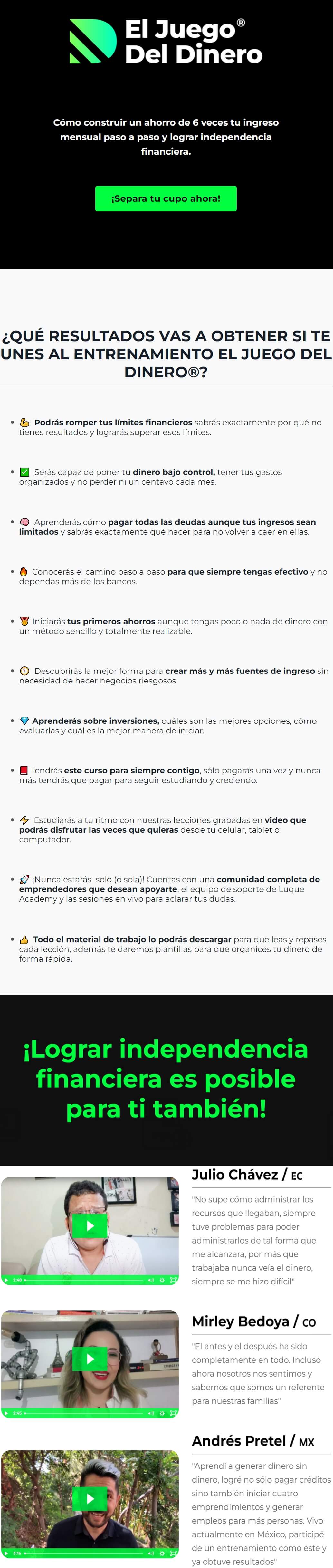El Juego del Dinero