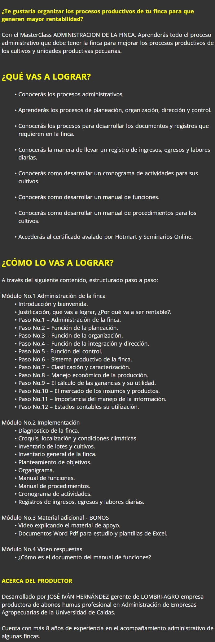 Administracion de Finca