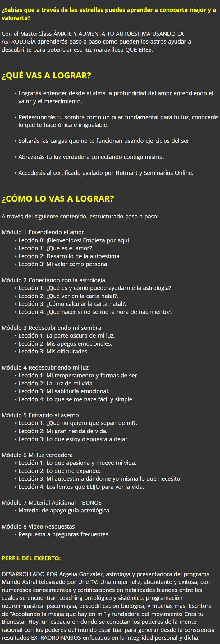 Amate y Aumenta tu Autoestima Usando la Astrologia