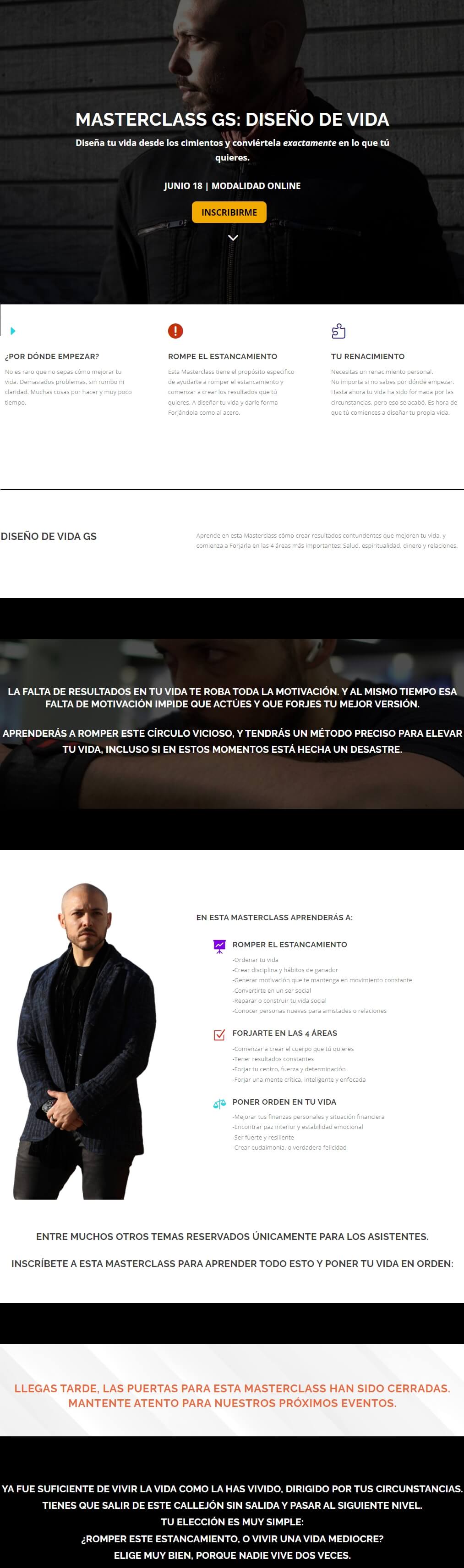 Masterclass GS DISENO DE VIDA