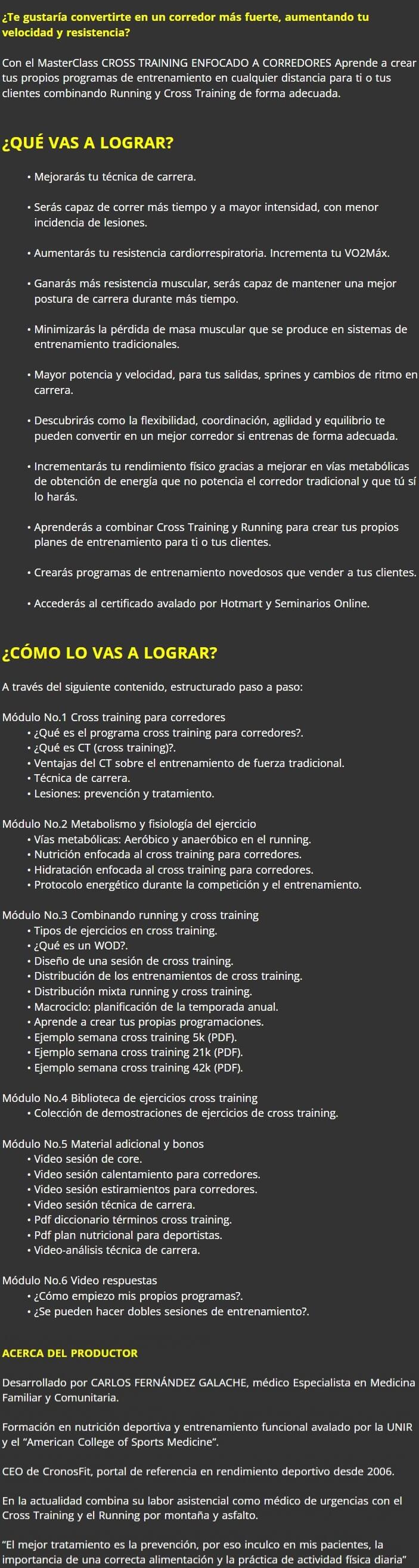 Cross Training para Corredores