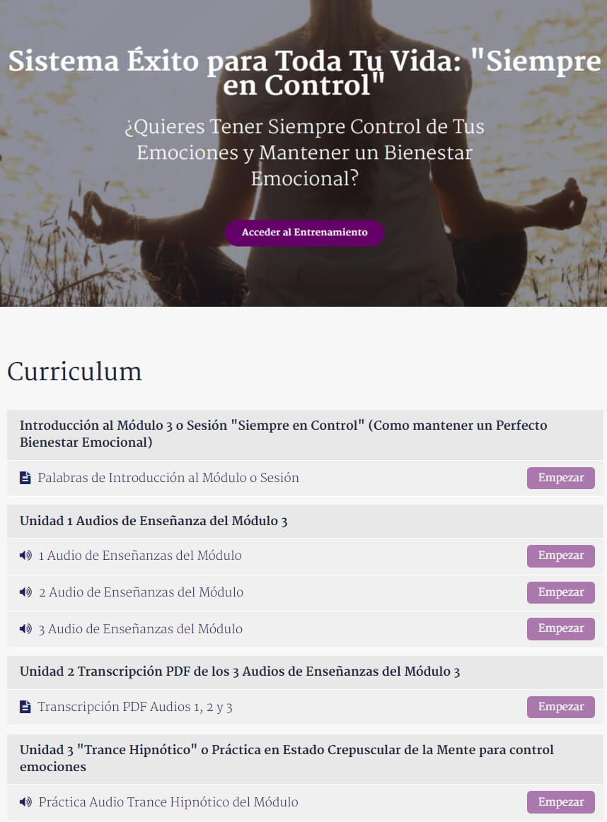 Sistema Exito Personal Modulo 3 Siempre en Control
