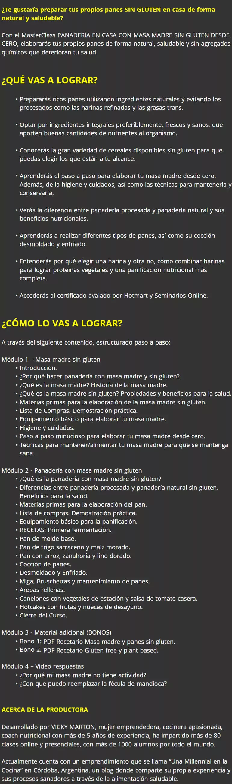 panaderia en casa con masa madre sin gluten desde cero