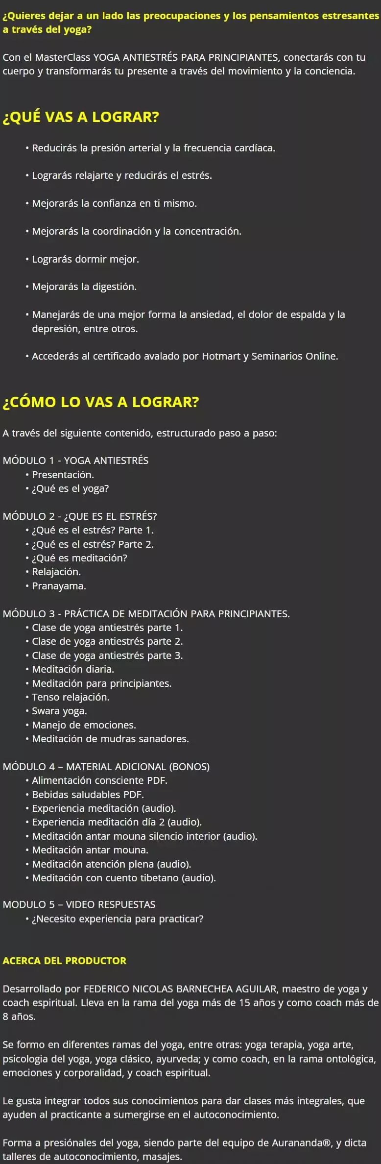 yoga antiestres para principiantes