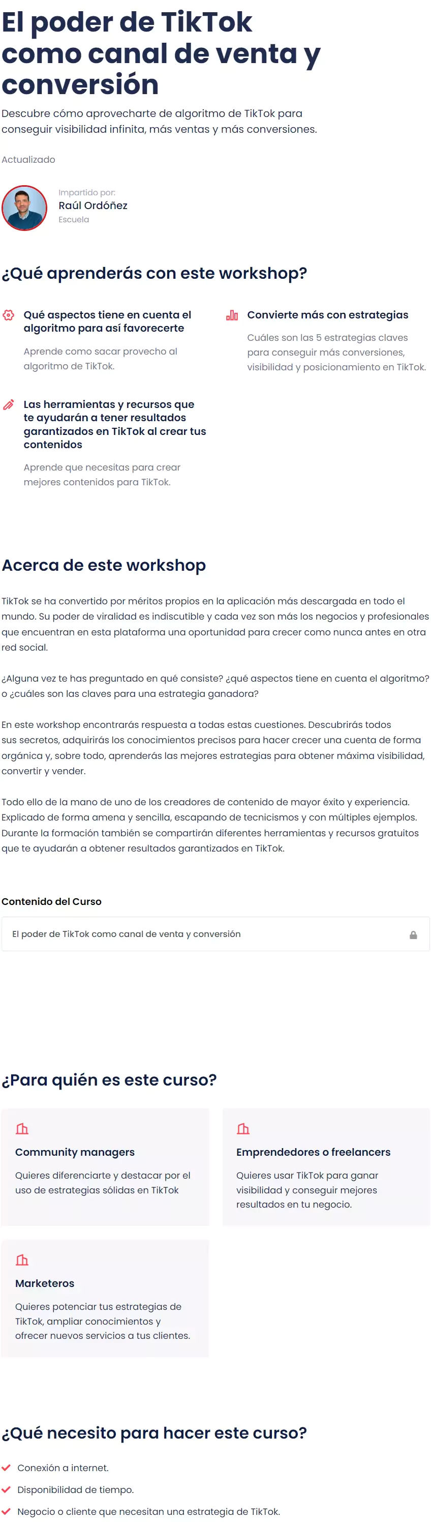 el poder de tiktok como canal de venta y conversion raul ordonez