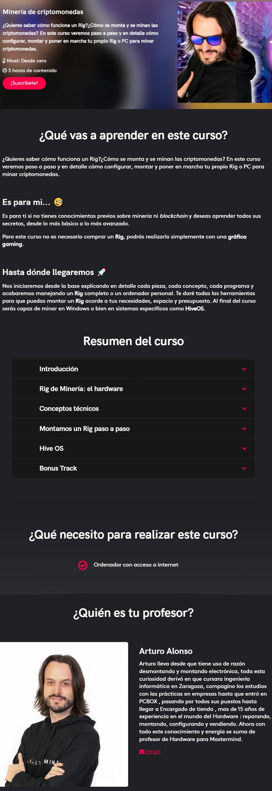Mineria de criptomonedas Arturo Alonso
