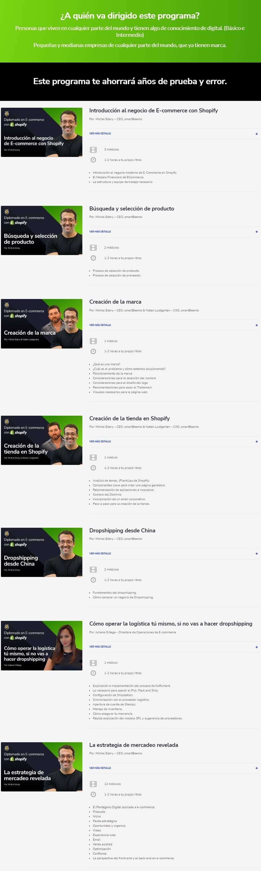 Diplomado Premium en Ecommerce Tienda Propia shopify SmartBeemo 2