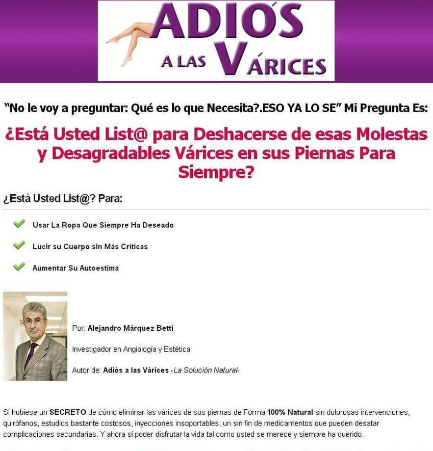 Adios a las Varices Pantallaz 1