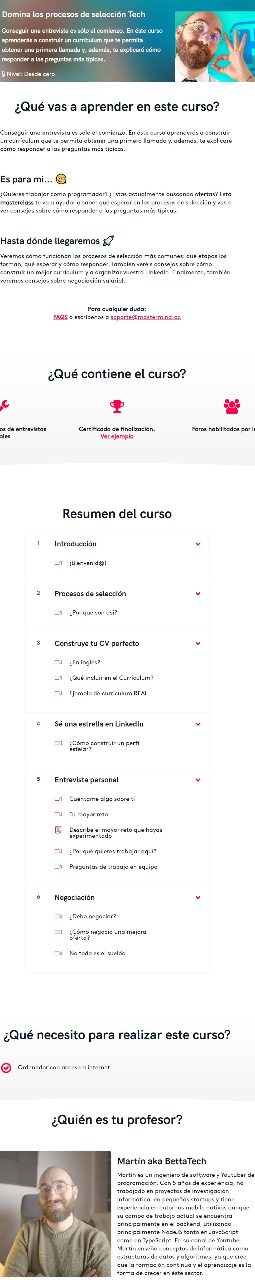 Domina los Procesos de Seleccion Tech Mastermind AC 1