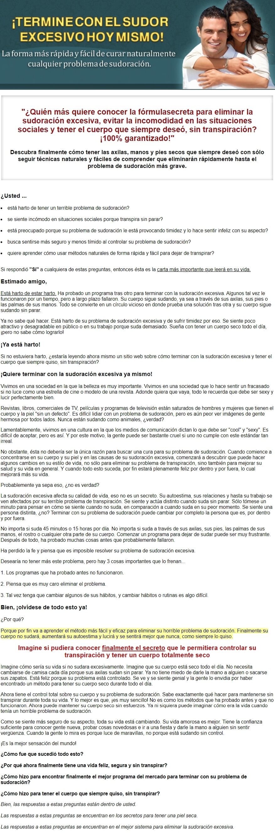Guia Diaria Para Curar la Sudoracion Excesiva 1
