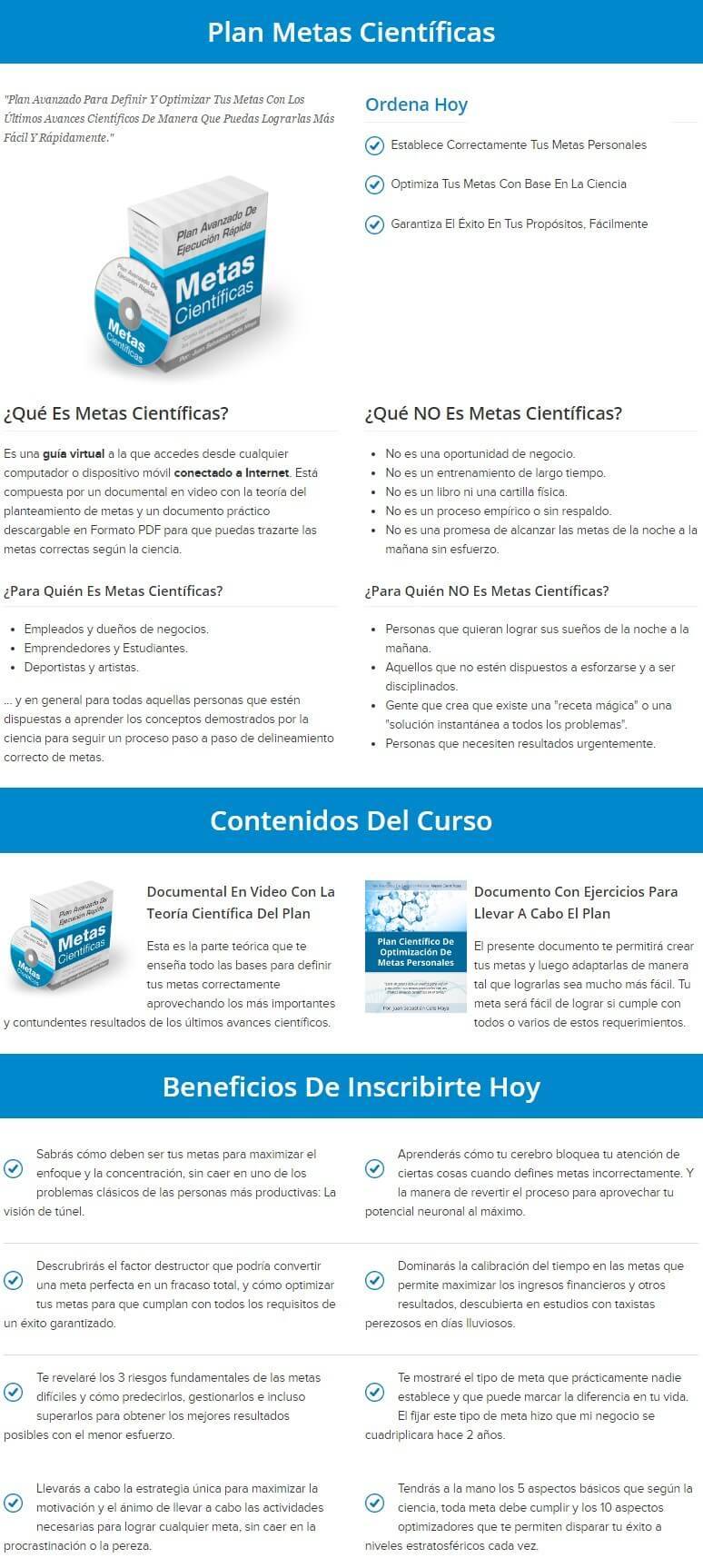 Plan Metas Cientificas Desarrollo Personal