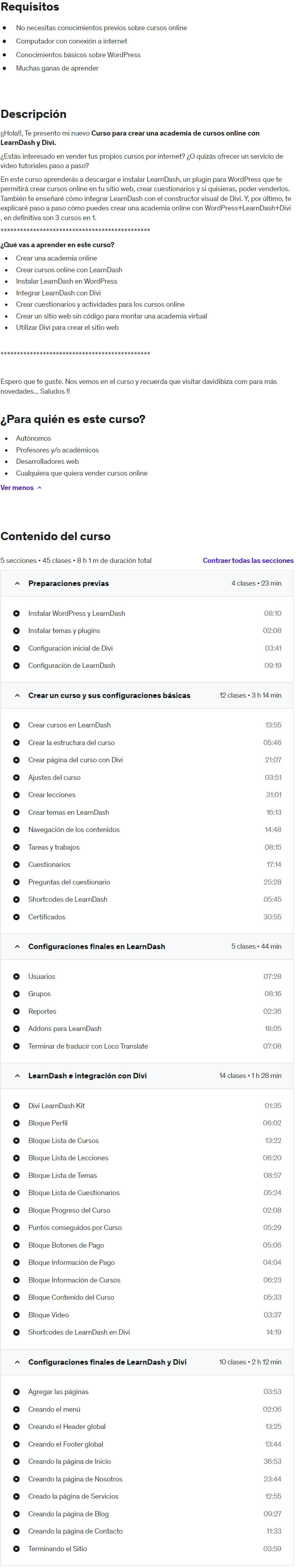 Crea una academia de cursos online con LearnDash y Divi 2 Crea una academia de cursos online con LearnDash y Divi David Saez 1