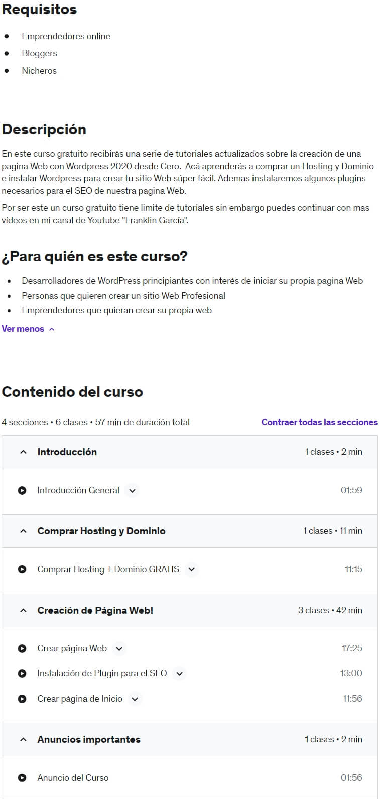 Crear PAGINA WEB con WORDPRESS Paso a Paso Franklin Garcia 1