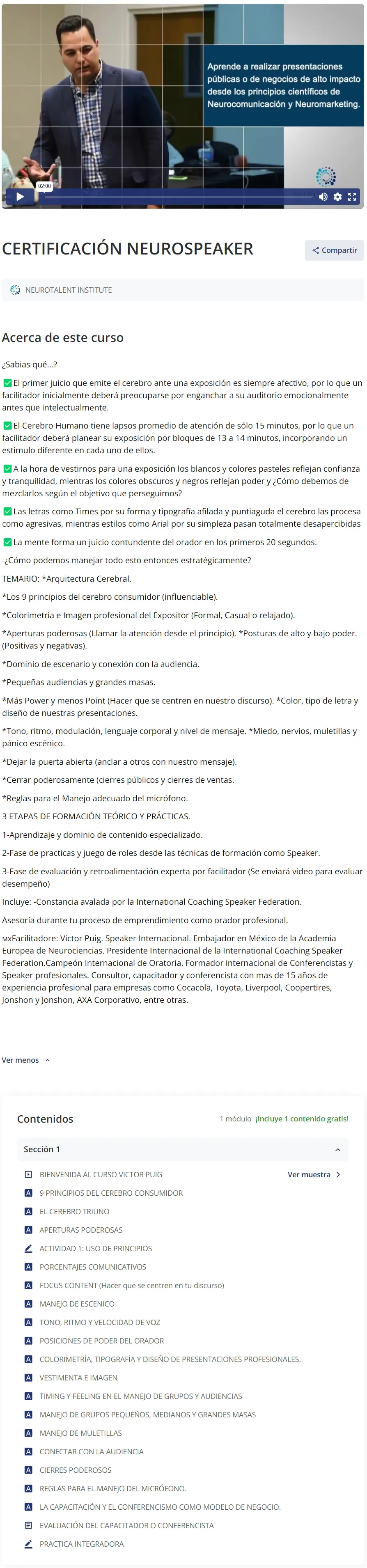 Certificación Neurospeaker 2 Certificacion Neurospeaker Neurotalent Institute z