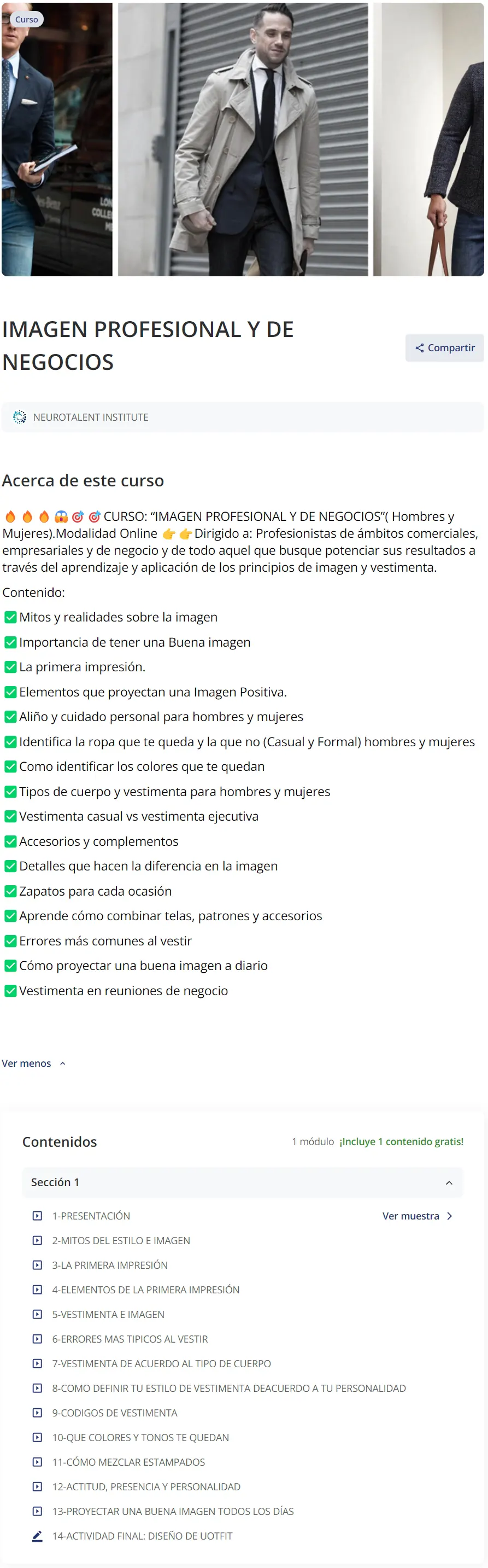 Imagen Profesional y de Negocios 2 Imagen Profesional y de Negocios Neurotalent Institute z
