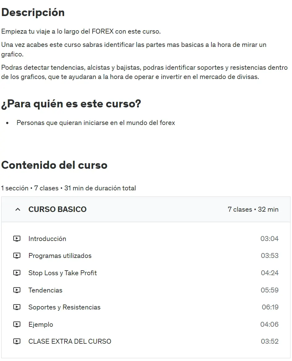 Curso sobre los conceptos basicos del Forex Mrc Forex z
