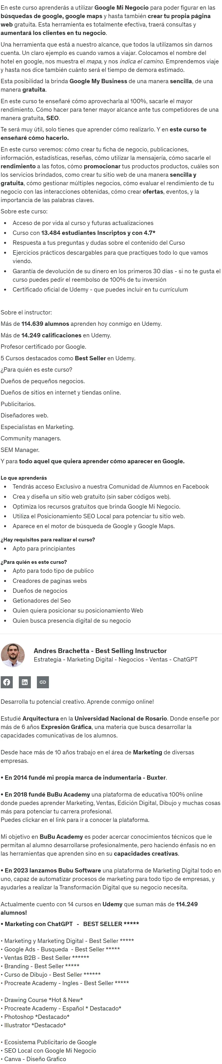 Estrategia de Posicionamiento Google Mi Negocio SEO Local Andres Brachetta z
