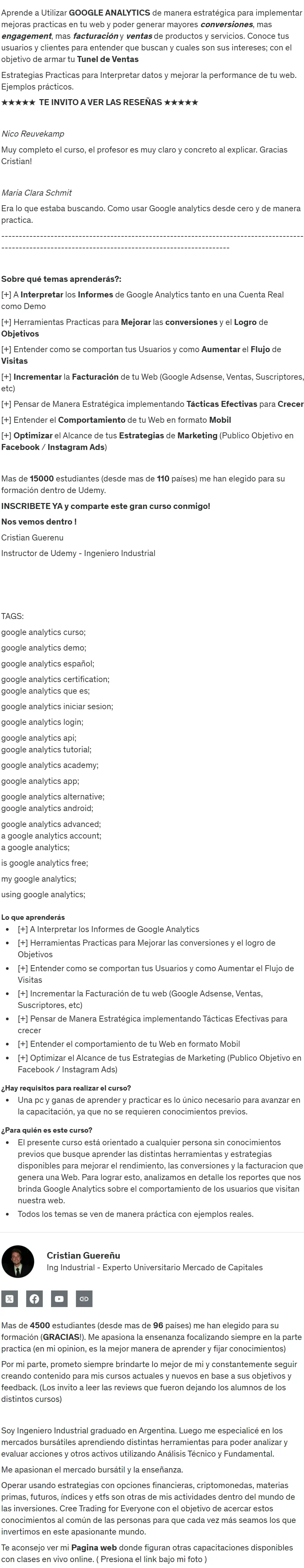 GOOGLE ANALYTICS Optimiza tu Web para lograr INGRESOS z