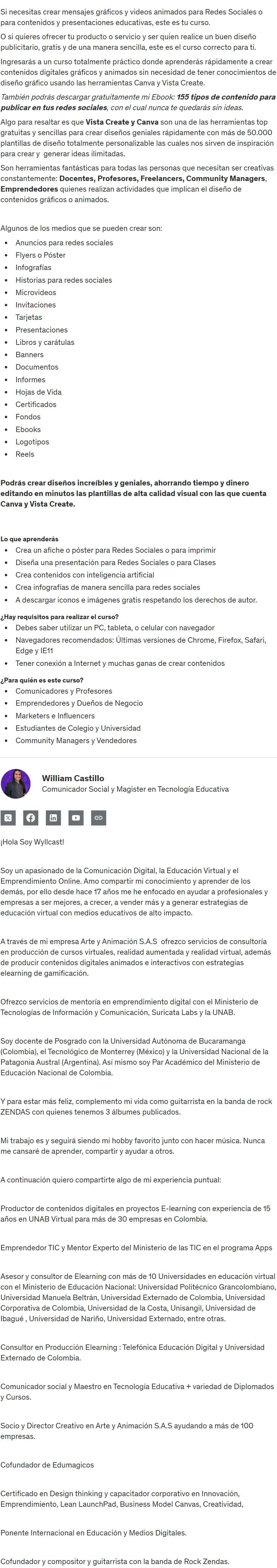 Haz Video y Graficos geniales para Redes Sociales con CRELLO William Castillo z