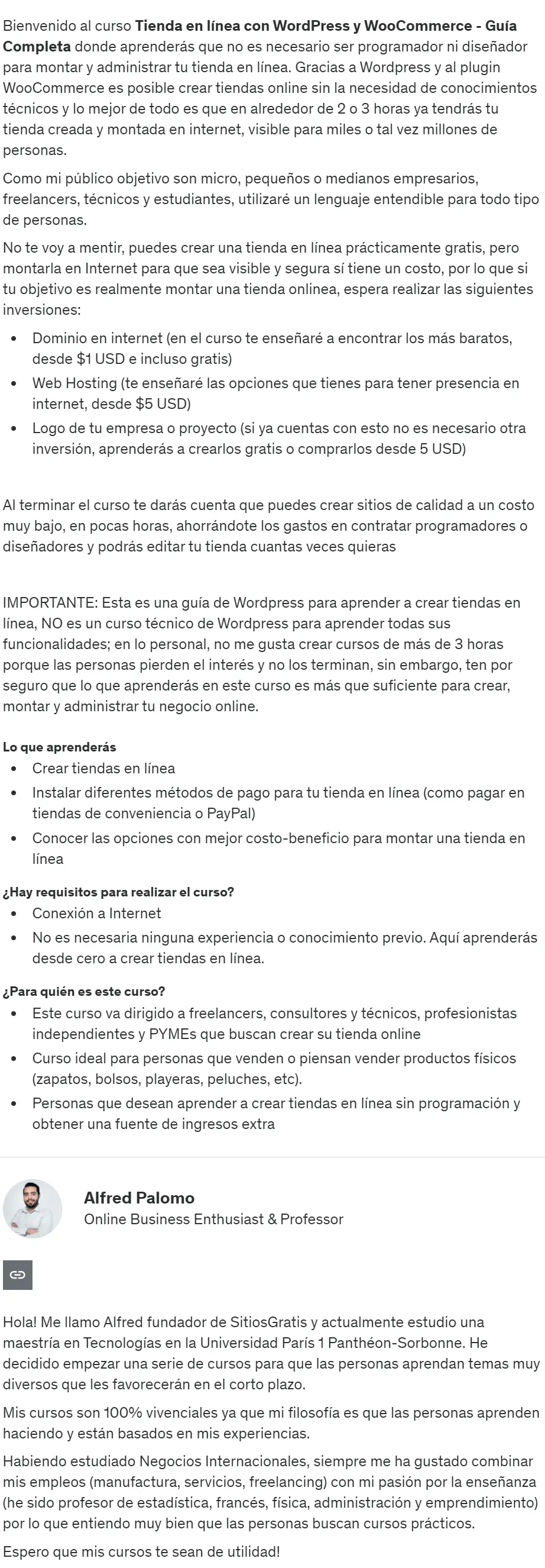 Tienda en línea con WordPress y WooCommerce. Guía Completa 2 Tienda en linea con WordPress y WooCommerce. Guia Completa Alfred Palomo z