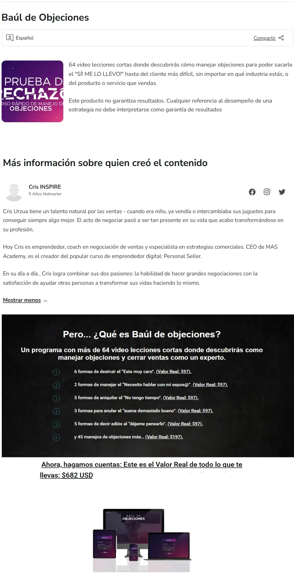 Baul de Objeciones Criz Urzua