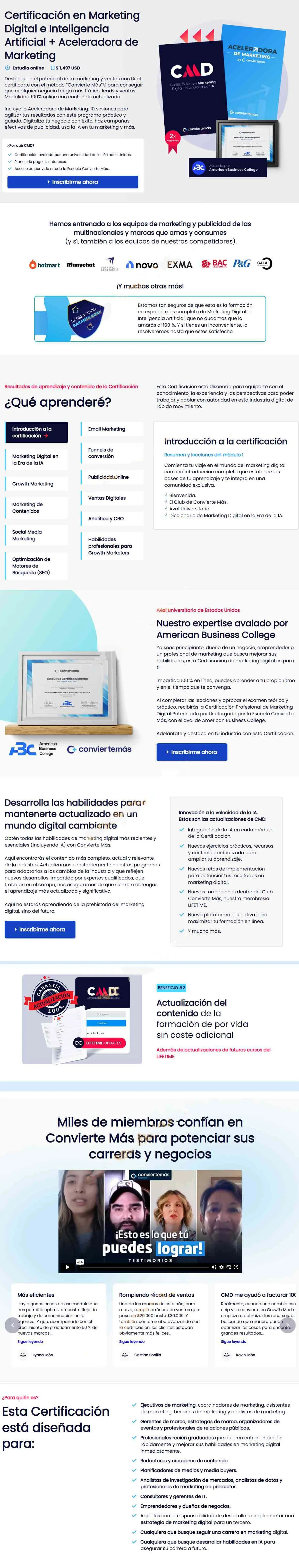 Certificacion en Marketing Digital Potenciada por IA Aceleradora de Marketing Convierte Mas 1
