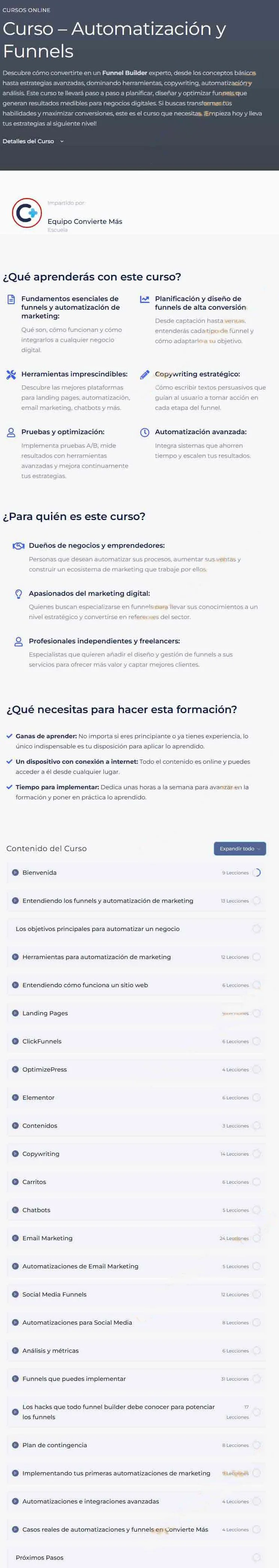 Curso de Automatizacion y Funnels Convierte Mas z 1