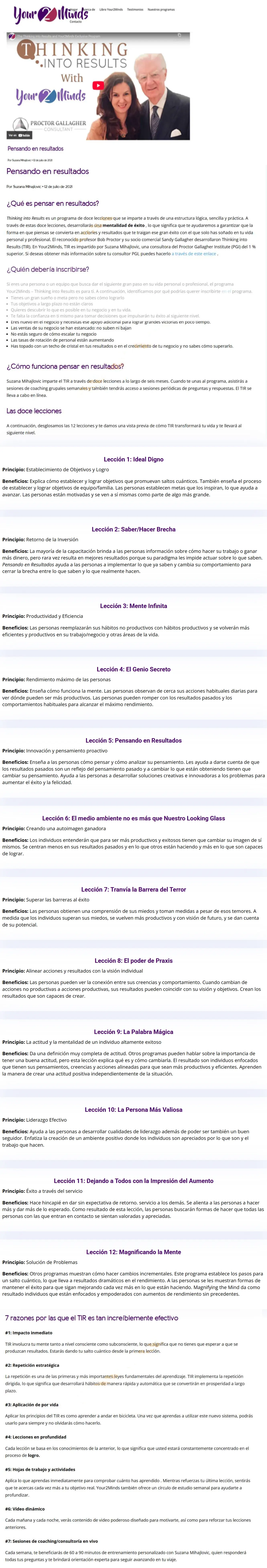 Pensar en Resultados Bob Proctor