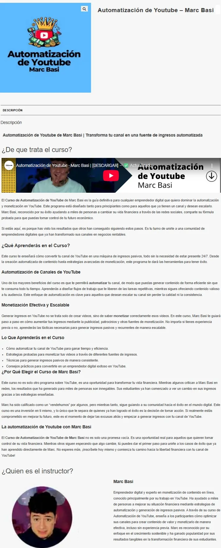 Automatizacion de YouTube Marc Basi