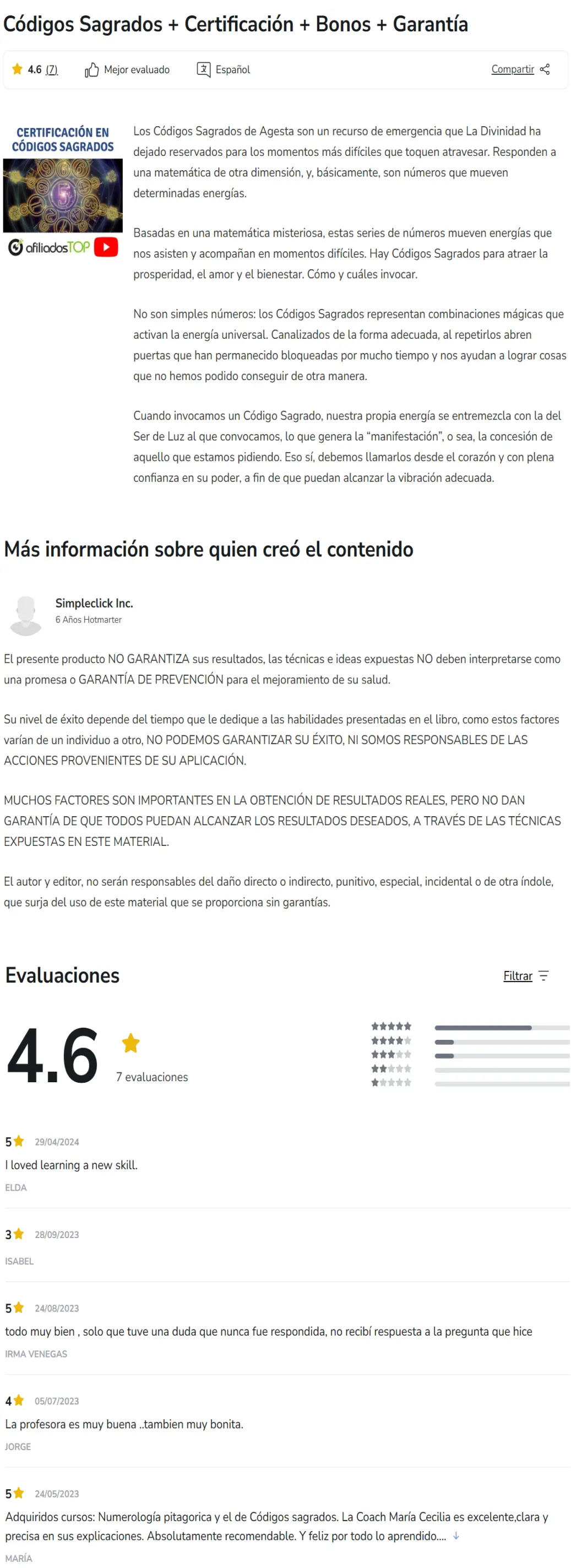 Codigos Sagrados Simpleclick Inc z