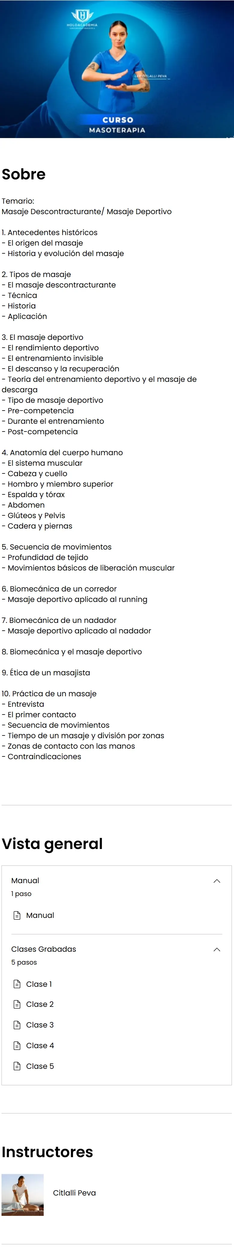 Curso Masoterapia Holoacademia