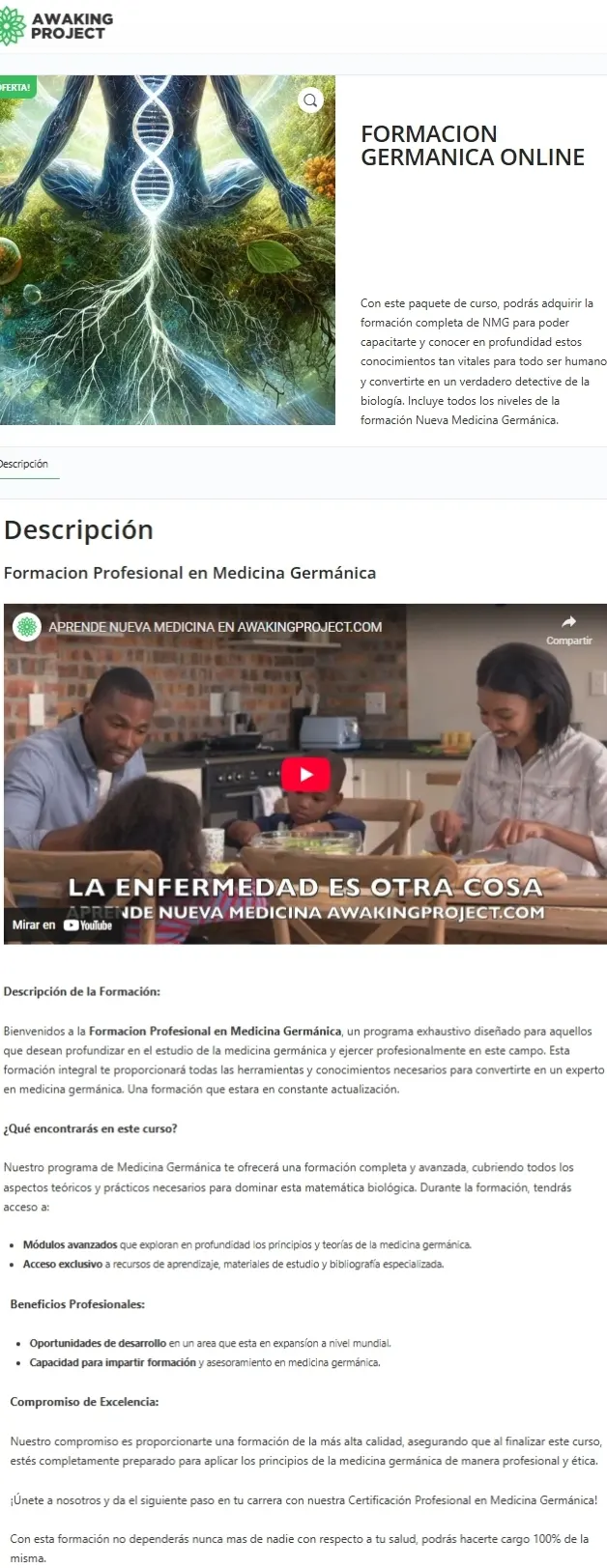 Formacion Online en Medicina Germanica Awaking Project