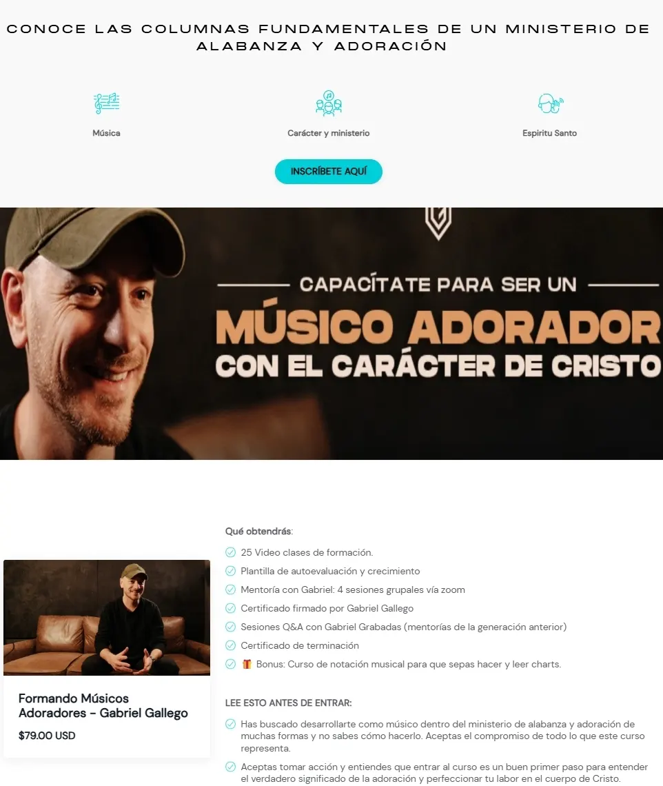 Formando Musicos Adoradores Gabriel Gallego 3