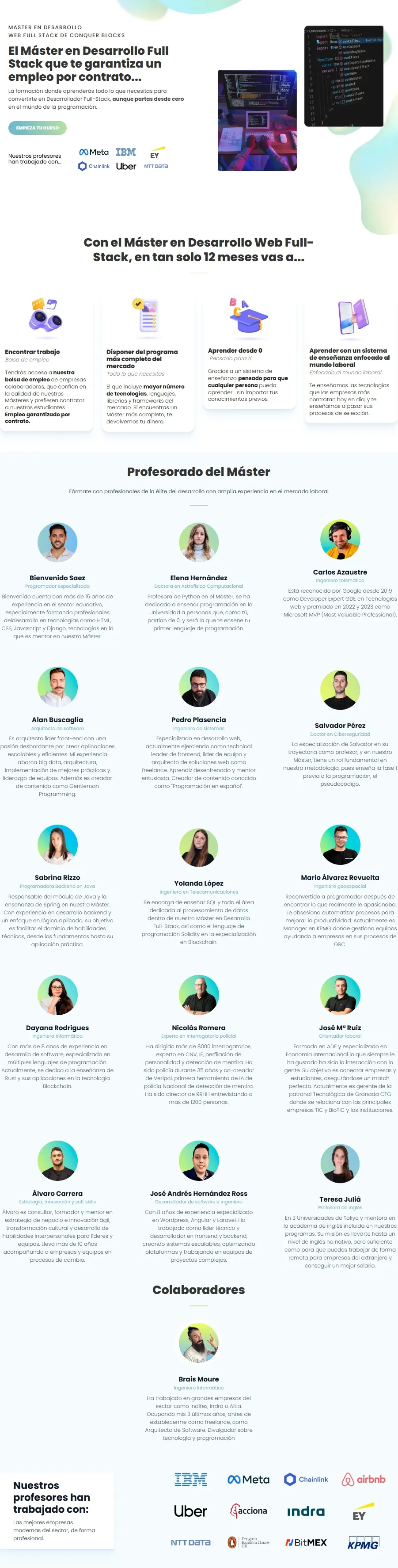 Master en Desarrollo Web Full Stack Conquer Blocks 1