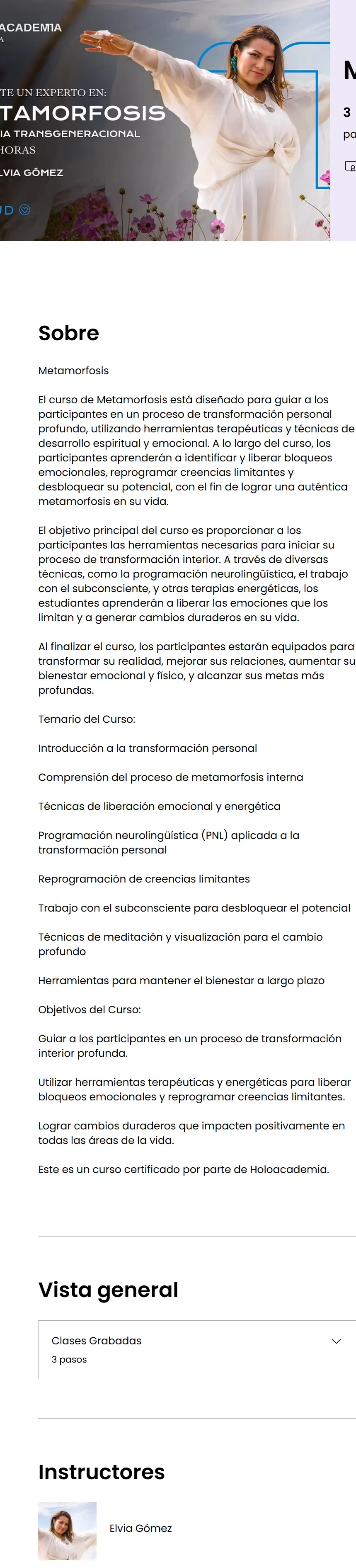Metamorfosis Elvia Gomez Holoacademia