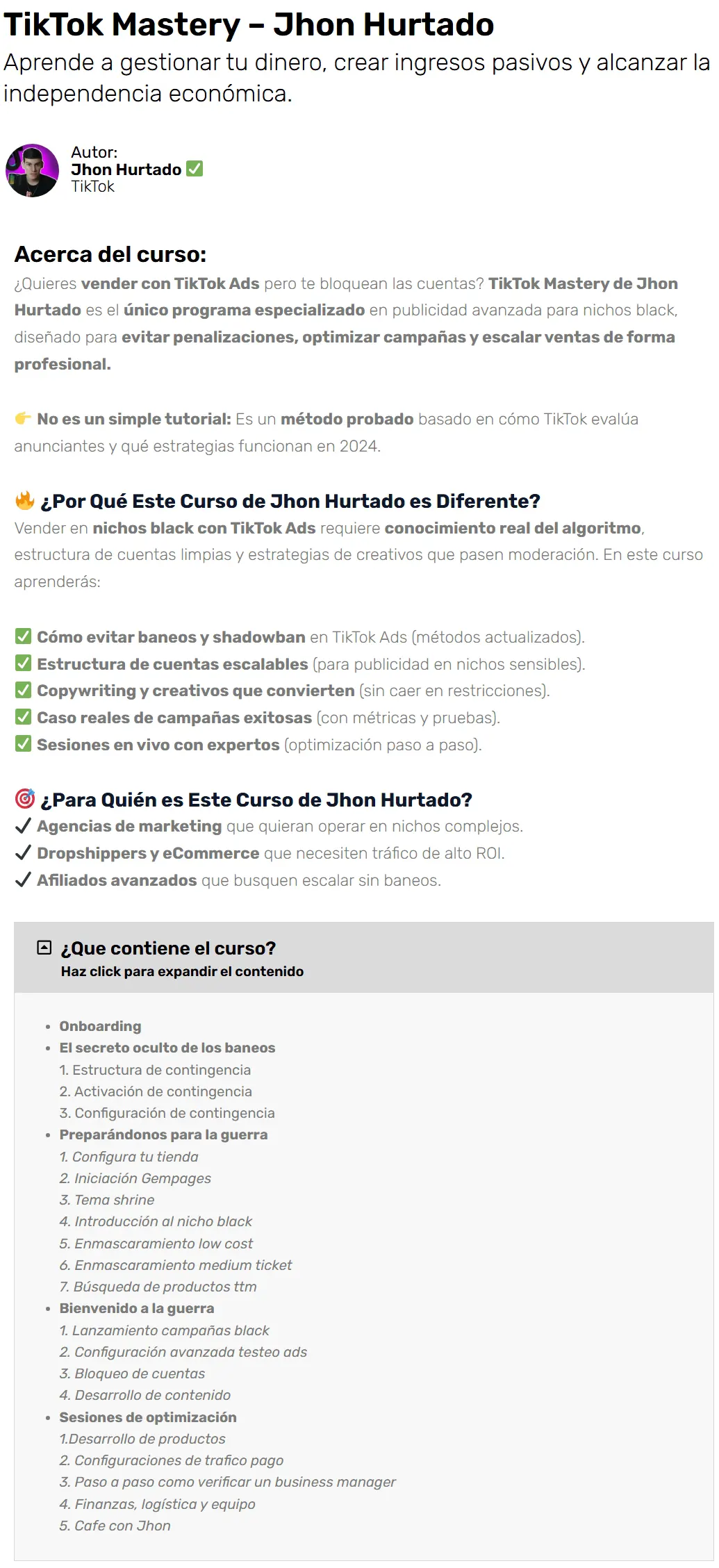 Tiktok Mastery Jhon Hurtado Jhon Hurtado
