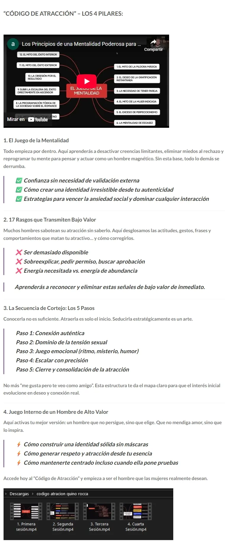 Código de la Atracción 2 Codigo de la Atraccion Quino Rocca z