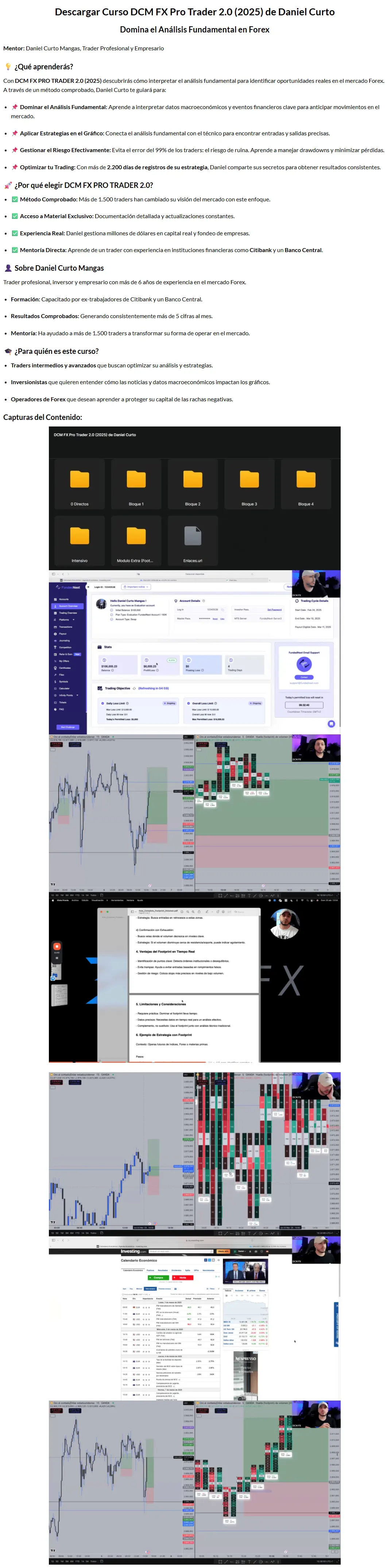 DCM FX Pro Trader 2.0 2025 Daniel Curto Mangas z