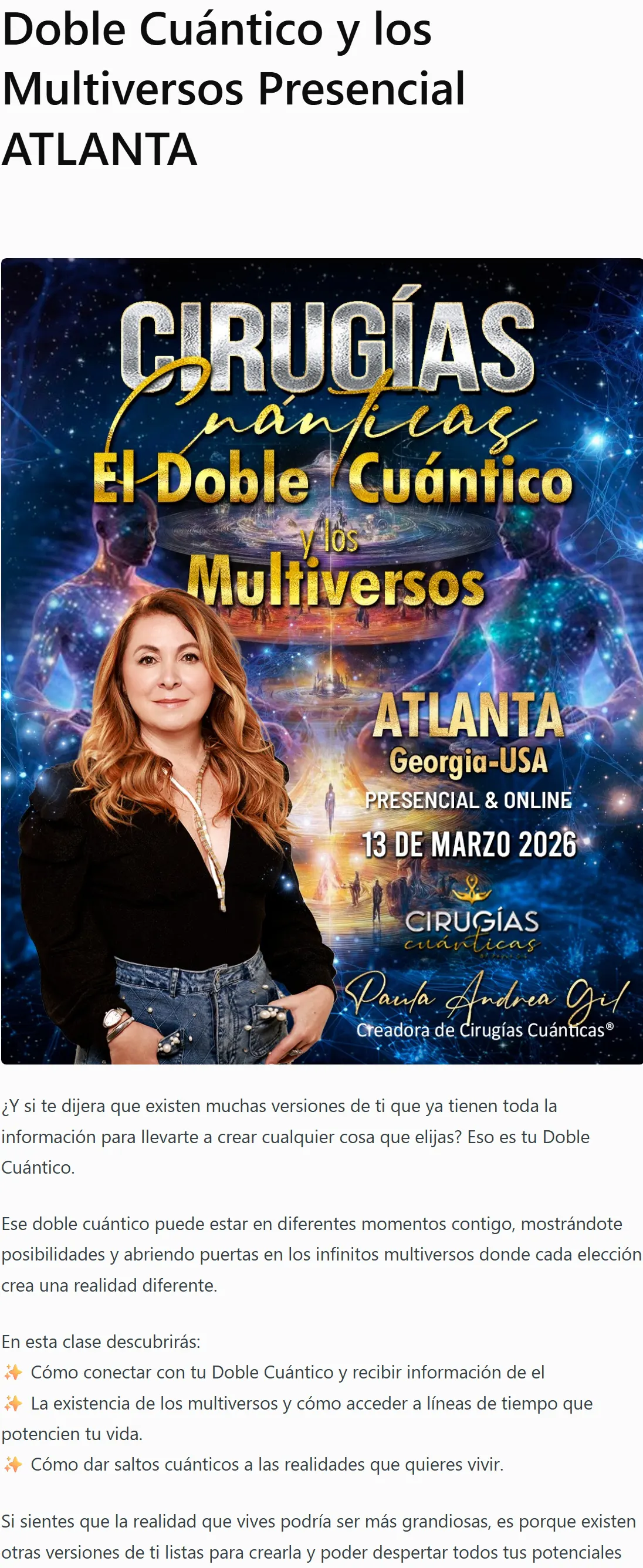 El Doble Cuantico y los Multiversos Paula Andrea Gil z