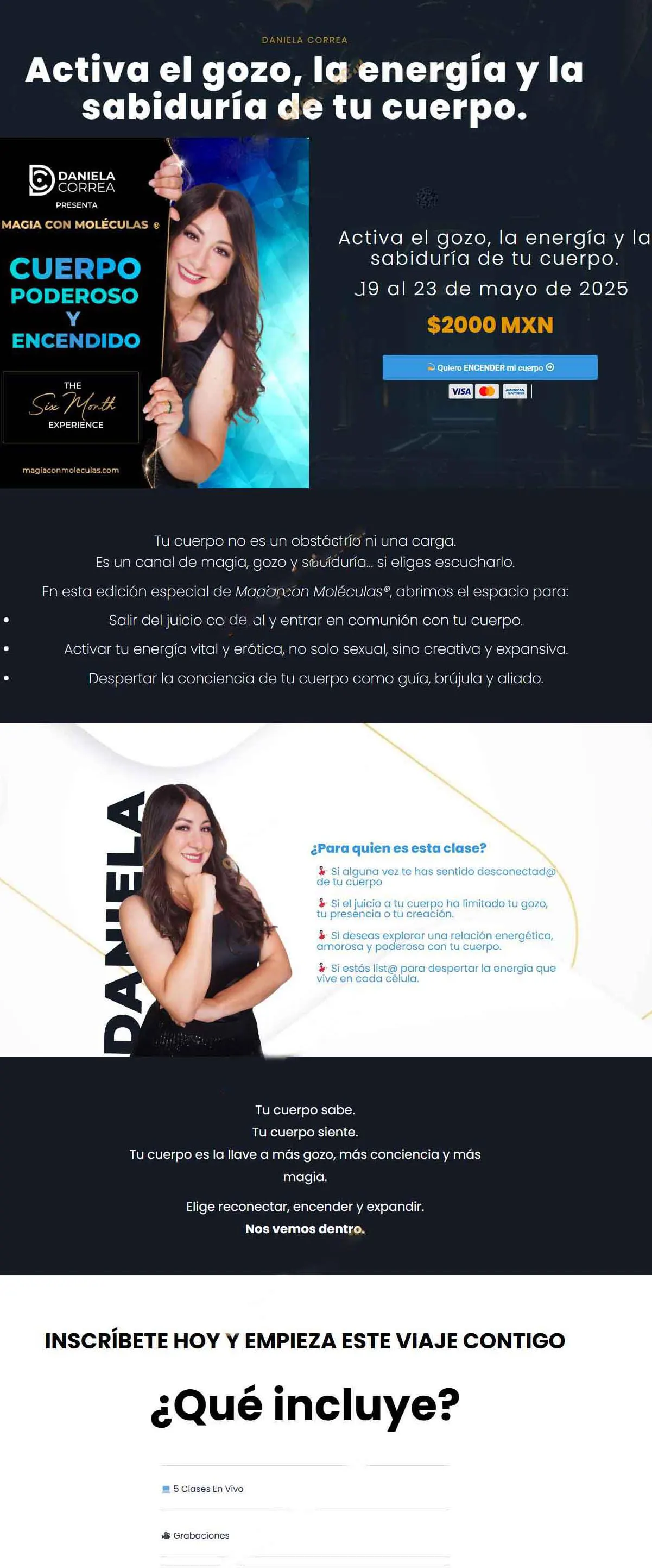 Magia con Moleculas Cuerpo Poderoso y Encendido Daniela Correa z