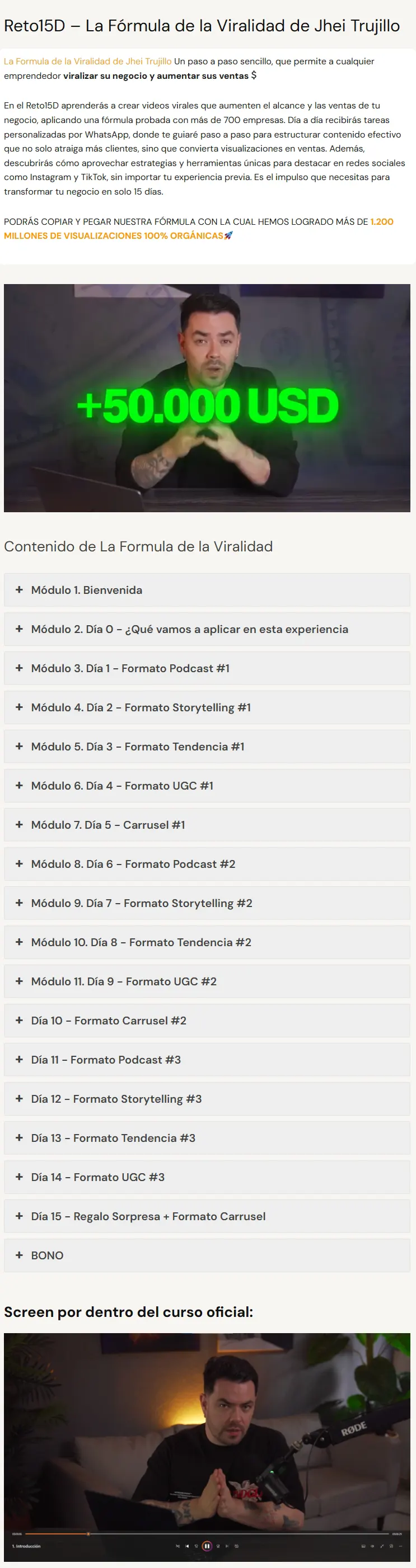 Reto 15 La Formula de la Viralidad Jhei Trujjillo z